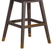 Isabella Swivel Bar Stool in Gray Oak Wood Finish with Pearl Fabric - Furniture City (CA)l