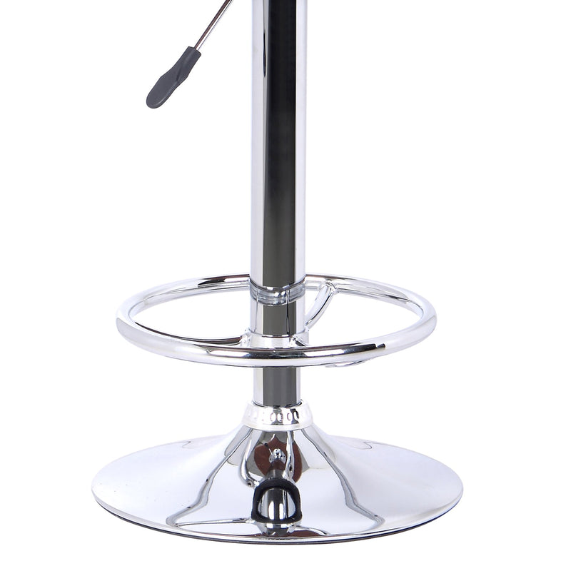 Java Barstool in Chrome finish with Walnut wood and Black Faux Leather - Furniture City (CA)l