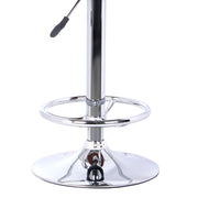 Java Barstool in Chrome finish with Walnut wood and Cream Faux Leather - Furniture City (CA)l