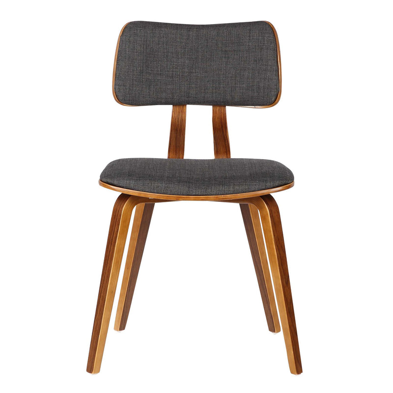 Jaguar Mid-Century Dining Chair in Walnut Wood and Charcoal Fabric - Furniture City (CA)l