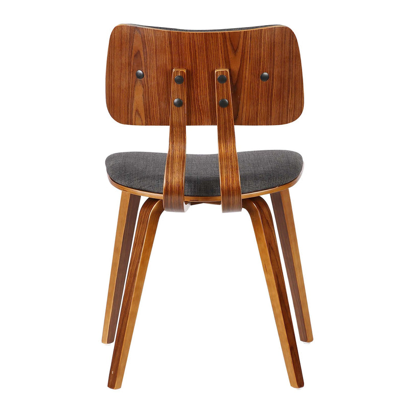 Jaguar Mid-Century Dining Chair in Walnut Wood and Charcoal Fabric - Furniture City (CA)l