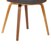Jaguar Mid-Century Dining Chair in Walnut Wood and Charcoal Fabric - Furniture City (CA)l