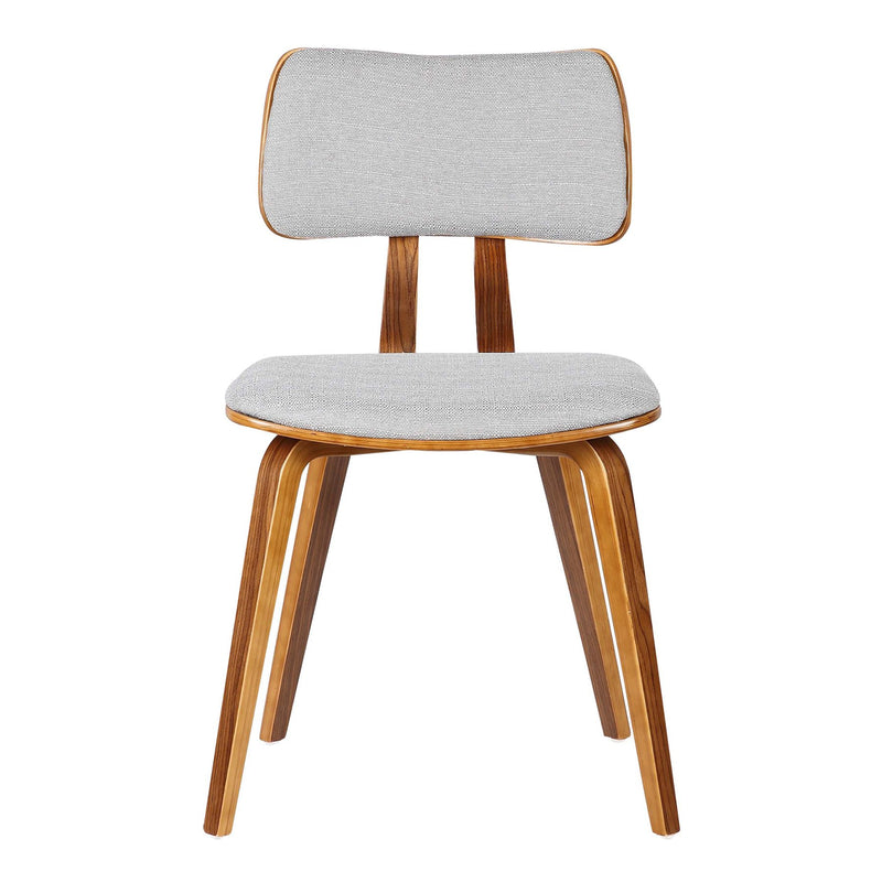 Jaguar Mid-Century Dining Chair in Walnut Wood and Gray Fabric - Furniture City (CA)l