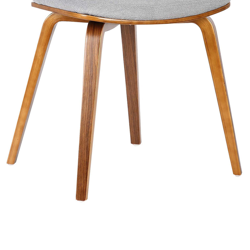 Jaguar Mid-Century Dining Chair in Walnut Wood and Gray Fabric - Furniture City (CA)l