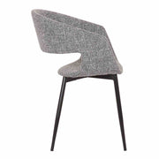 Jocelyn Mid-Century Black Dining Accent Chair with Gold Metal Legs - Furniture City (CA)l