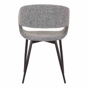 Jocelyn Mid-Century Black Dining Accent Chair with Gold Metal Legs - Furniture City (CA)l