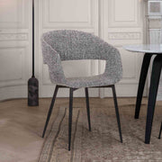 Jocelyn Mid-Century Black Dining Accent Chair with Gold Metal Legs - Furniture City (CA)l