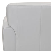 Jedd Contemporary Sofa in Genuine Dove Gray Leather with Brown Wood Legs - Furniture City (CA)l