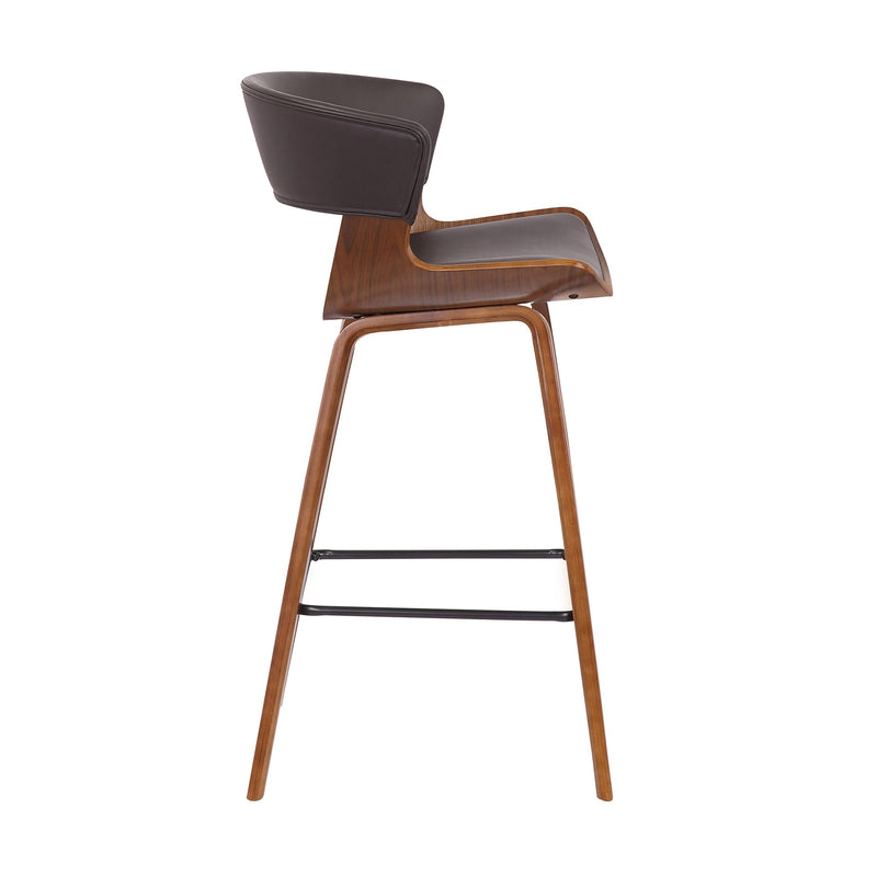 Jagger Modern 26" Wood and Black Faux Leather Counter Height Barstool - Furniture City (CA)l