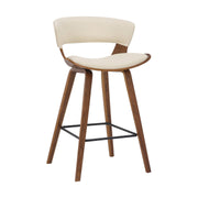 Jagger Modern 26" Wood and Faux Leather Counter Height Barstool - Furniture City (CA)l