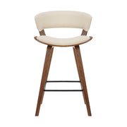 Jagger Modern 26" Wood and Faux Leather Counter Height Barstool - Furniture City (CA)l