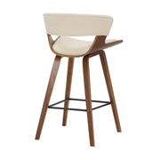 Jagger Modern 26" Wood and Faux Leather Counter Height Barstool - Furniture City (CA)l