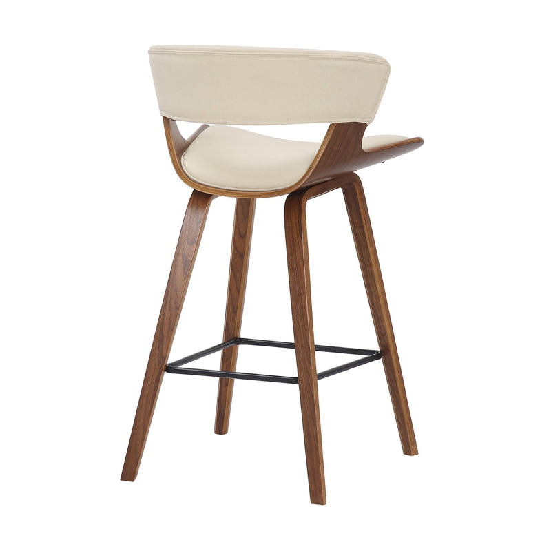 Jagger Modern 26" Wood and Faux Leather Counter Height Barstool - Furniture City (CA)l