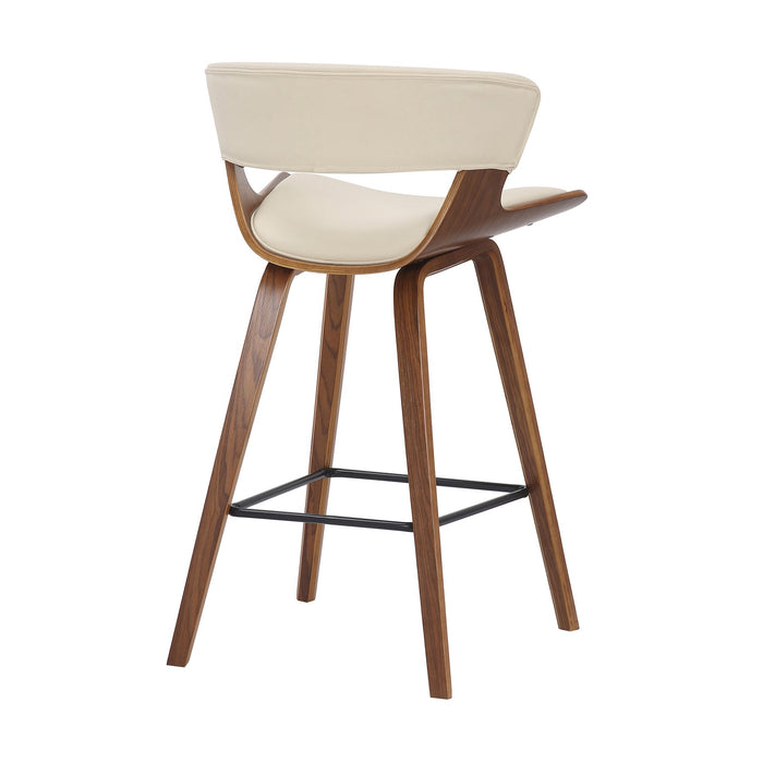 Jagger Modern 26" Wood and Faux Leather Counter Height Barstool