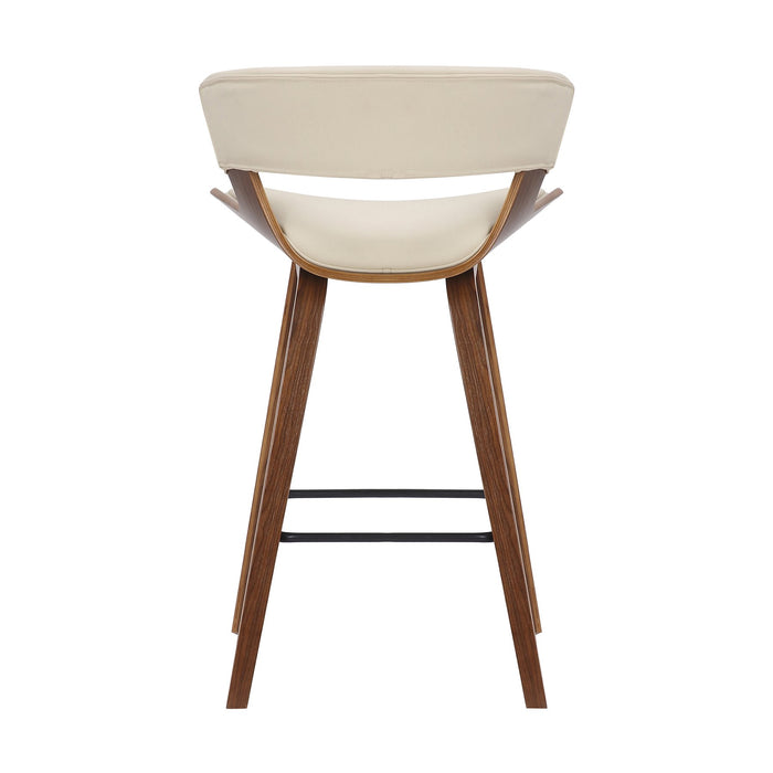 Jagger Modern 26" Wood and Faux Leather Counter Height Barstool