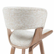 Jagger Modern Counter Height Bar Stool in White Wash Finish with Oatmeal Upholstered Seat - Furniture City (CA)l