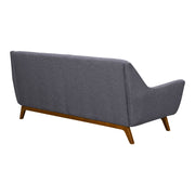 Janson Mid-Century Sofa in Champagne Wood Finish and Dark Gray Fabric - Furniture City (CA)l