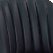 Journey 26" Counter Height Swivel Black Faux Leather and Black Wood Bar Stool - Furniture City (CA)l