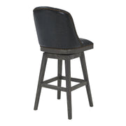 Journey 26" Counter Height Swivel Brown Onyx Faux Leather and American Gray Wood Bar Stool - Furniture City (CA)l