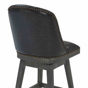 Journey 26" Counter Height Swivel Brown Onyx Faux Leather and American Gray Wood Bar Stool - Furniture City (CA)l