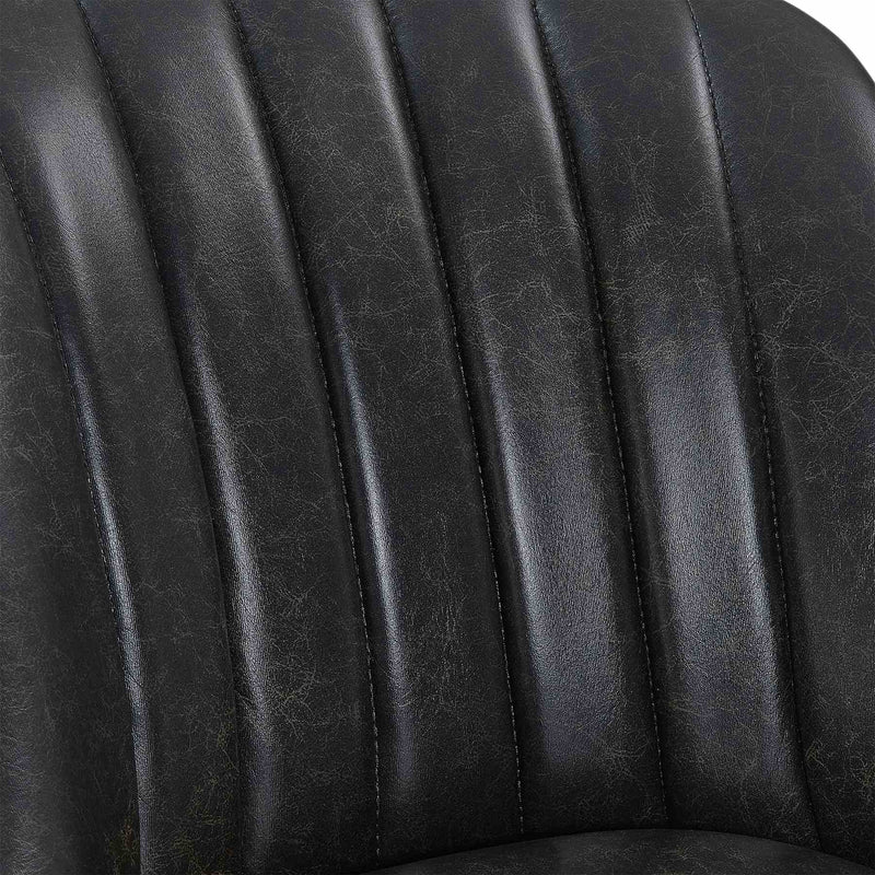 Journey 30" Bar Height Swivel Brown Onyx Faux Leather and American Gray Wood Bar Stool - Furniture City (CA)l