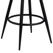 Justin 26" Counter Height Swivel Vintage Coffee Faux Leather Bar Stool with Black Metal Legs - Furniture City (CA)l