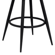 Justin 26" Counter Height Swivel Vintage Gray Faux Leather Bar Stool with Black Metal Legs - Furniture City (CA)l