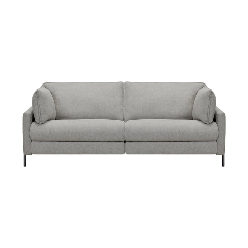 Juliett 80" Modern Gray Fabric Sofa with Power Footrest - Furniture City (CA)l