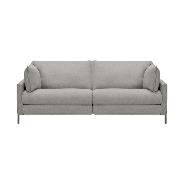 Juliett 80" Modern Gray Fabric Sofa with Power Footrest