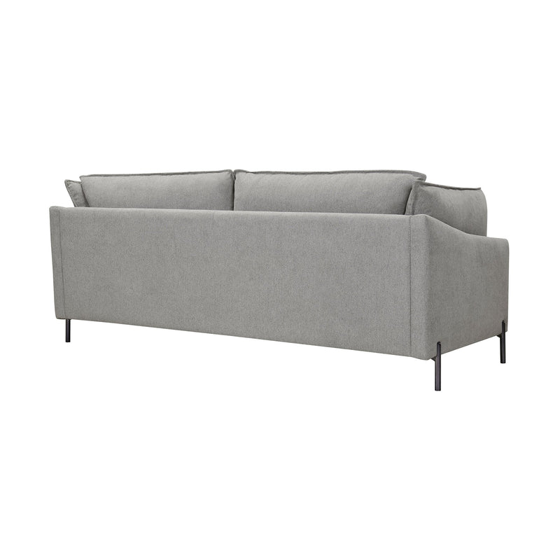 Juliett 80" Modern Gray Fabric Sofa with Power Footrest - Furniture City (CA)l