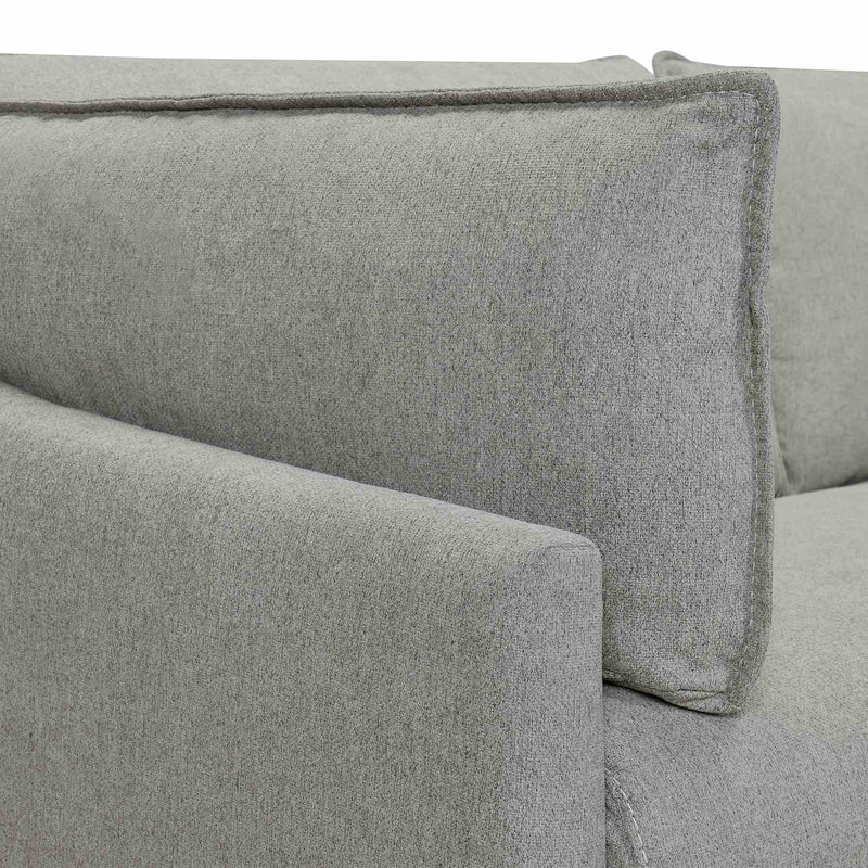 Juliett 80" Modern Gray Fabric Sofa with Power Footrest - Furniture City (CA)l