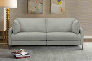 Juliett 80" Modern Gray Fabric Sofa with Power Footrest - Furniture City (CA)l