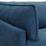 Juliett 80" Modern Blue Fabric Sofa with Power Footrest - Furniture City (CA)l