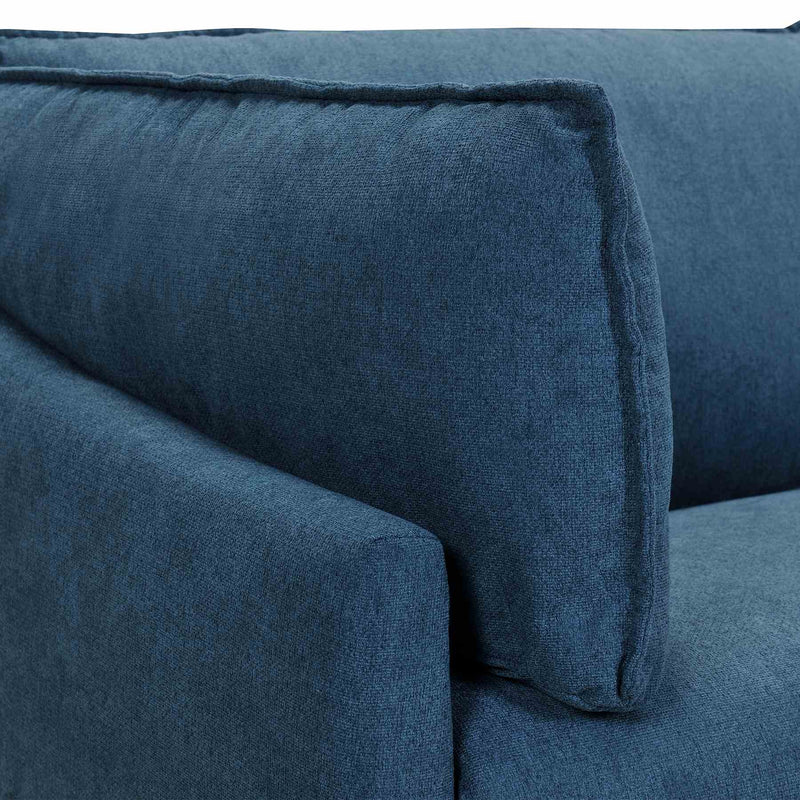 Juliett 80" Modern Blue Fabric Sofa with Power Footrest - Furniture City (CA)l