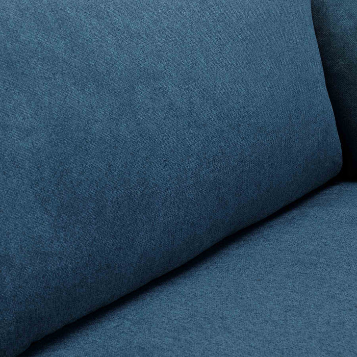 Juliett 80" Modern Blue Fabric Sofa with Power Footrest