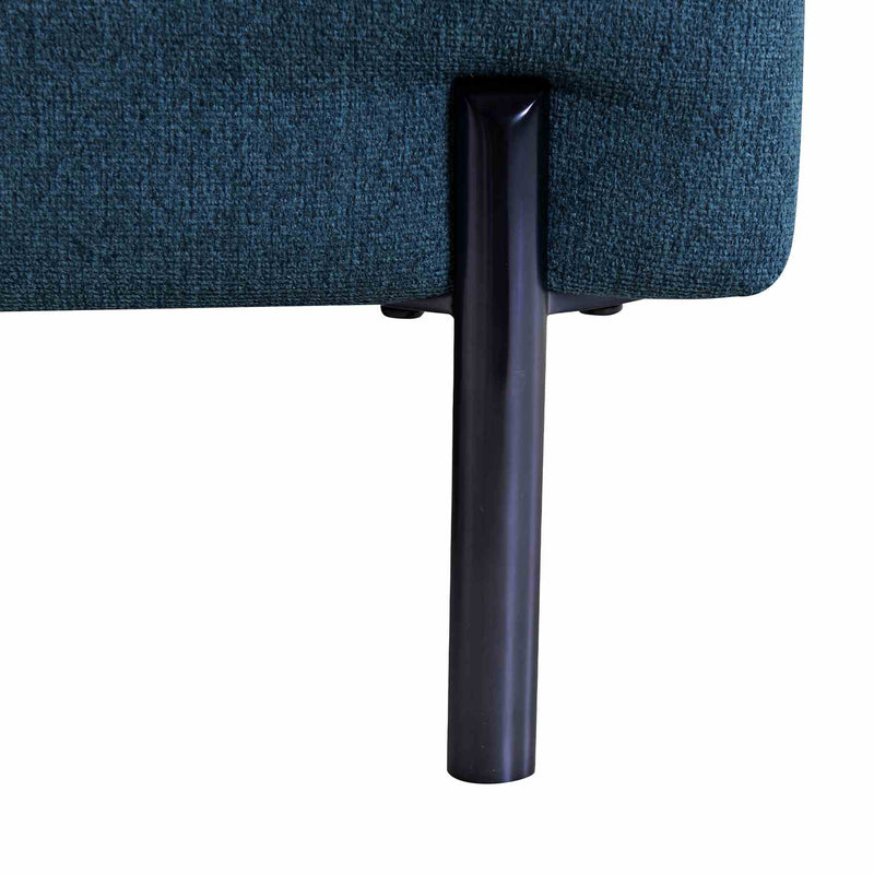 Juliett 80" Modern Blue Fabric Sofa with Power Footrest - Furniture City (CA)l