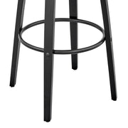 Julius 26" Gray Faux Leather and Black Wood Bar Stool - Furniture City (CA)l