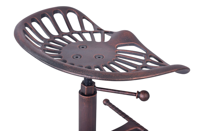 Jax Industrial Adjustable Tractor Barstool in Industrial Copper - Furniture City (CA)l