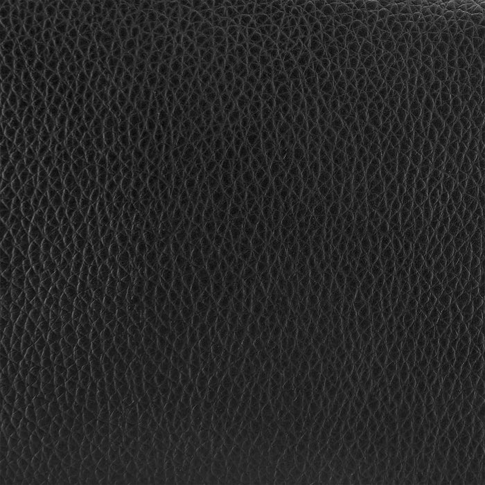 Katherine Counter Stool in Black Metal with Black Faux Leather