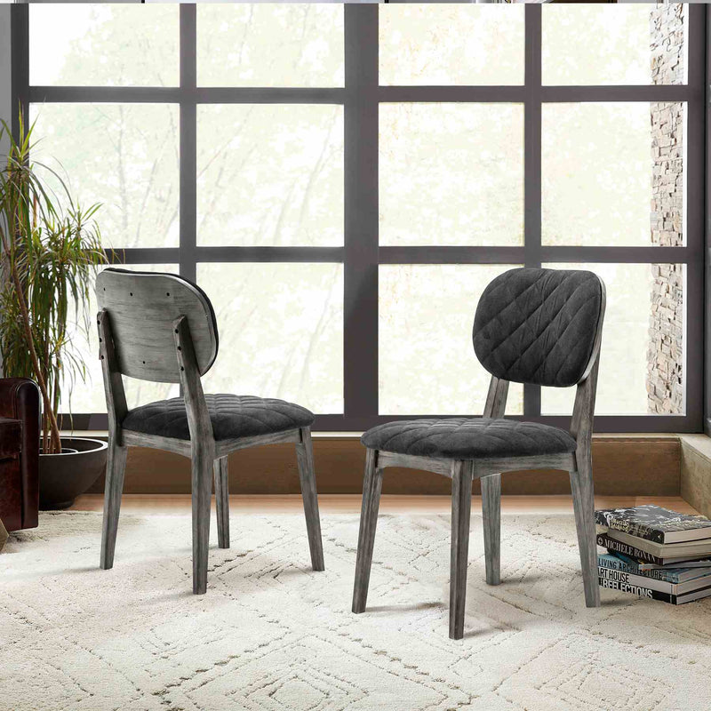 Katelyn Midnight Open Back Dining Chair - Set of 2 - Furniture City (CA)l