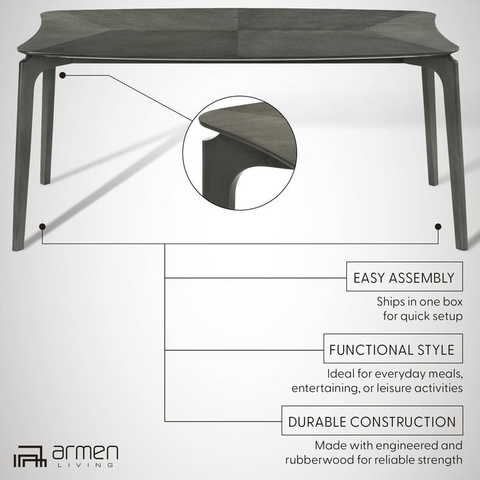 Kalia Wood Dining Table in Gray Finish