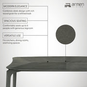 Kalia Wood Dining Table in Gray Finish - Furniture City (CA)l