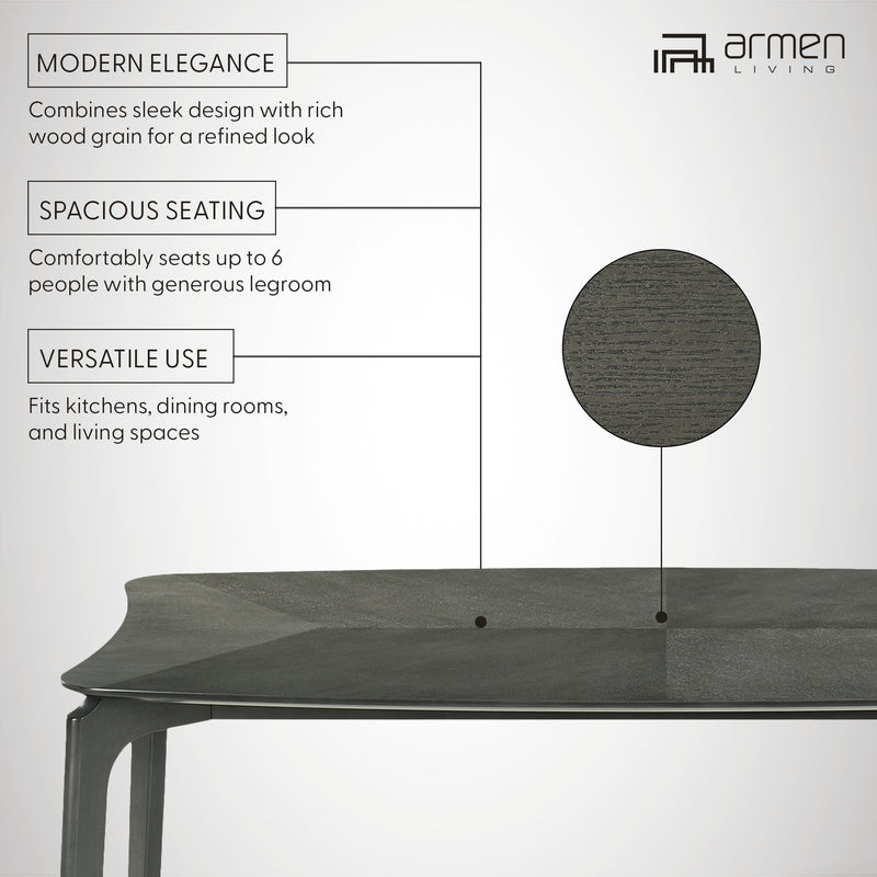 Kalia Wood Dining Table in Gray Finish - Furniture City (CA)l