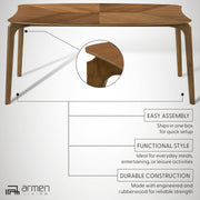 Kalia Wood Dining Table in Walnut Finish - Furniture City (CA)l