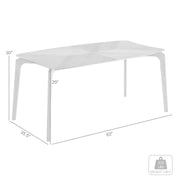 Kalia Wood Dining Table in Walnut Finish - Furniture City (CA)l