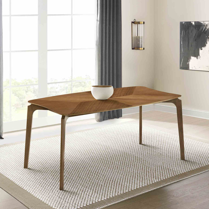 Kalia Wood Dining Table in Walnut Finish - Furniture City (CA)l