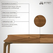 Kalia Wood Dining Table in Walnut Finish - Furniture City (CA)l
