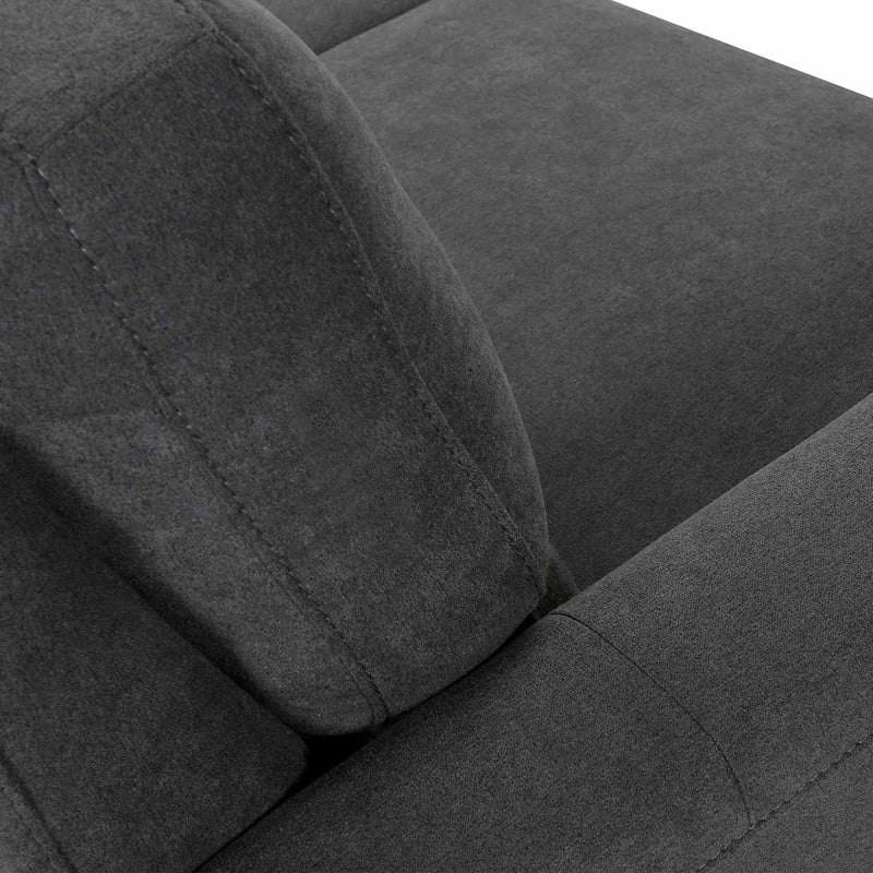 Kester 81" Square Arm Dark Gray Fabric Sofa - Furniture City (CA)l