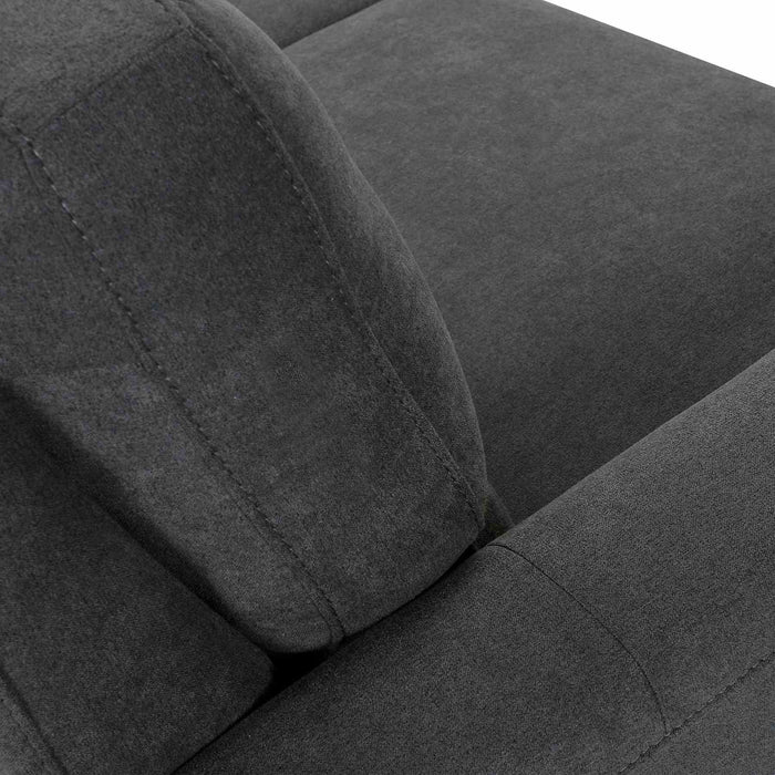 Kester 81" Square Arm Dark Gray Fabric Sofa