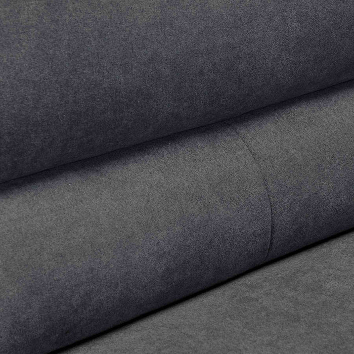 Kester 81" Square Arm Dark Gray Fabric Sofa